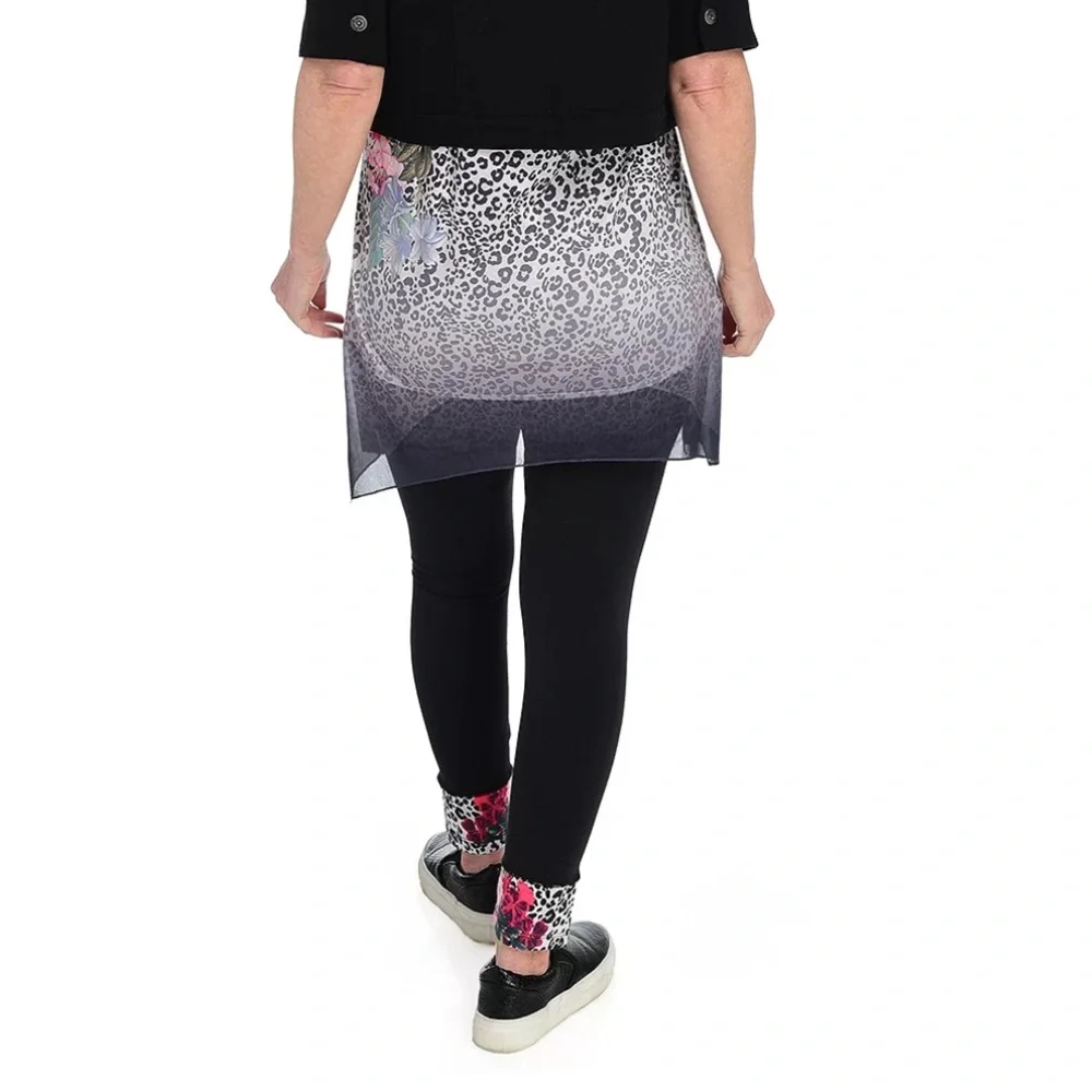 Women’s One World Black Patterned Cuff‎ Leggings